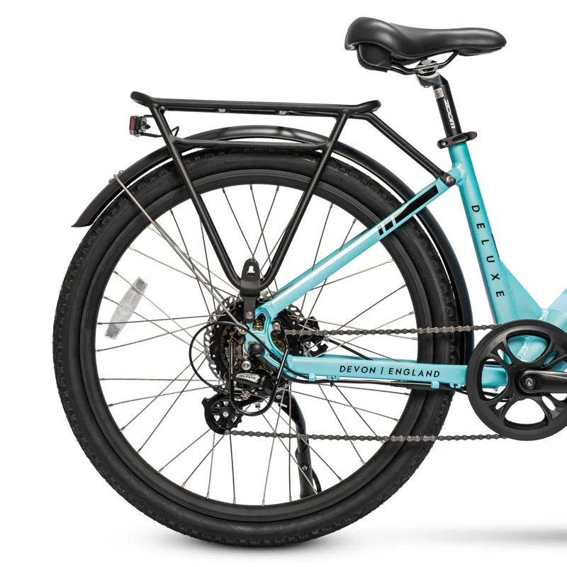 Ampere Deluxe Step Through 26 Inch Wheel Electric Bike Blue-8